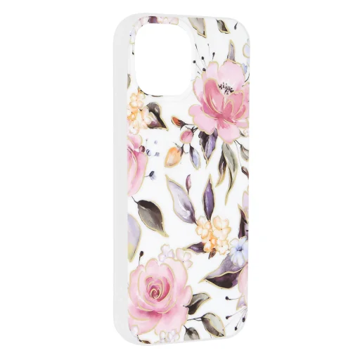  Techsuit - Márvány Kollekció - iPhone 15 - Chloe Fehér tok - 6