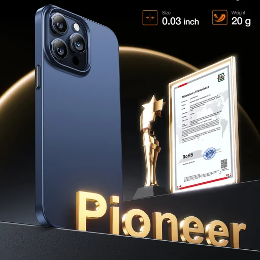 Torras - OriginFit-Mag sorozat - iPhone 15 Pro Max - Sötétkék tok - 7