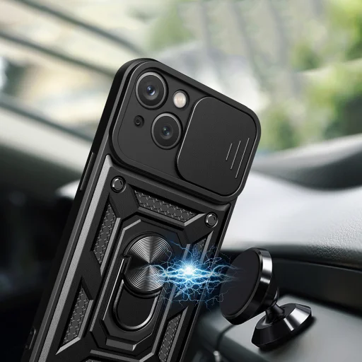 iPhone 15 Plus - Techsuit - CamShield Sorozat - Kék tok - 3