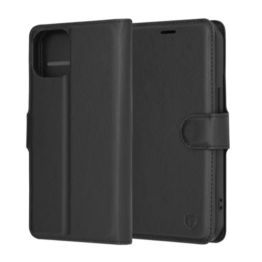  Techsuit - Bőr Tok - iPhone 15 - Fekete tok - 1