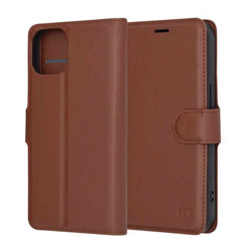  Techsuit - Bőr Tok - iPhone 15 - Barna tok - 1