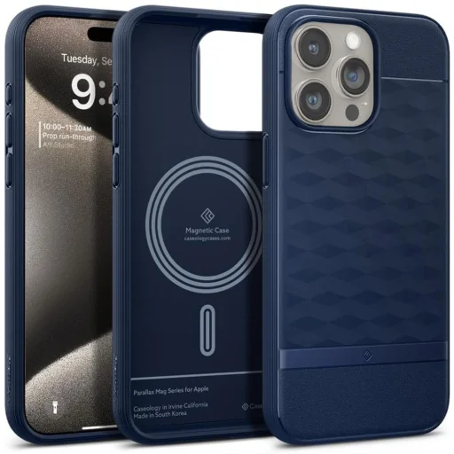  iPhone 15 Pro Max Éjféli Kék Spigen - Caseology Parallax MagSafe tok - 1