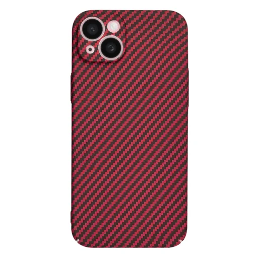  Techsuit - Karbonszálas héj - iPhone 15 - Piros tok - 3