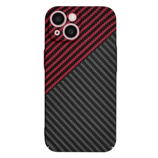  Techsuit - Karbonit Szálhéj - iPhone 15 - Vörös Vortex tok - 3
