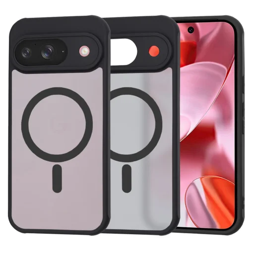  Techsuit - HaloFrost MagSafe Sorozat - Google Pixel 9 - Fekete tok - 1