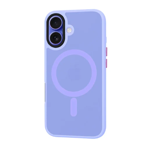  Techsuit - HaloFrost MagSafe sorozat - iPhone 16 - Világoslila tok - 3