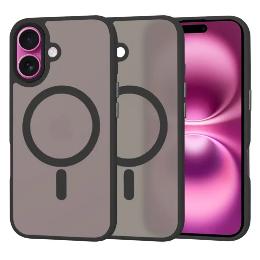  Techsuit - HaloFrost MagSafe sorozat - iPhone 16 Plus - Fekete tok - 1