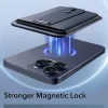  ESR - Prémium Pénztárca Mágneses MagSafe HaloLock (2K612) - Okos 3 Kártyás Tároló, Mesterséges Bőrből Készült - Kék Titán thumbnail