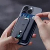  ESR - Prémium Pénztárca Mágneses MagSafe HaloLock (2K612) - Okos 3 Kártyás Tároló, Mesterséges Bőrből Készült - Kék Titán thumbnail