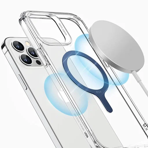  Samsung és iPhone Kék ESR HaloLock adapter (2 darab) - Kompatibilis a MagSafe vezeték nélküli töltéssel, univerzális telefontartó gyűrű - 2