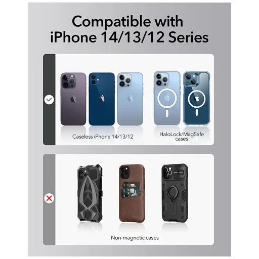  ESR - Vezeték nélküli töltő HaloLock Shift - Állvány levehető mágneses paddal, MagSafe kompatibilis - Fehér - 7