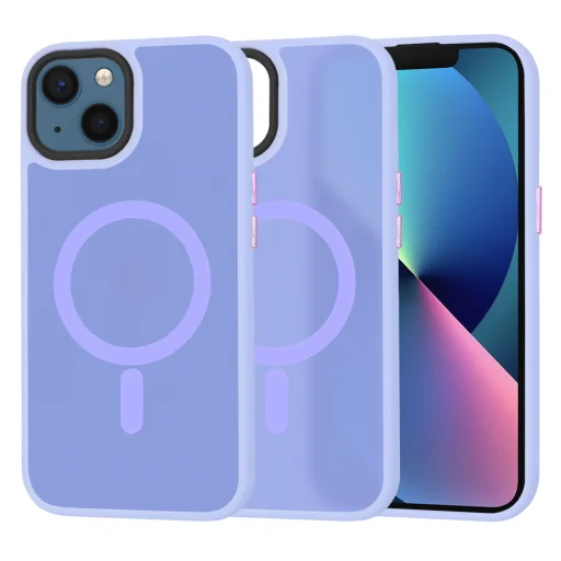 Techsuit - HaloFrost MagSafe Sorozat - iPhone 13 - Világoslila tok - 1