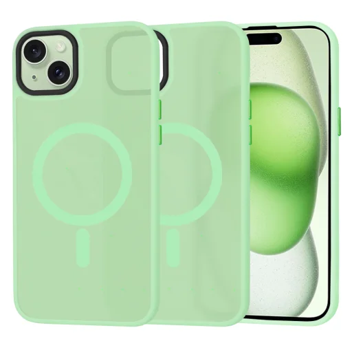  Techsuit - HaloFrost MagSafe Sorozat - iPhone 15 Plus - Világoszöld tok - 1