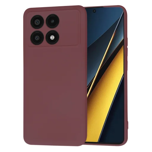  Techsuit - SoftFlex - Xiaomi Poco X6 Pro - Szilva Piros tok - 1