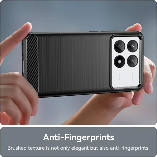  Techsuit - Karbon Szilikon - Xiaomi Poco X6 Pro - Fekete tok - 4