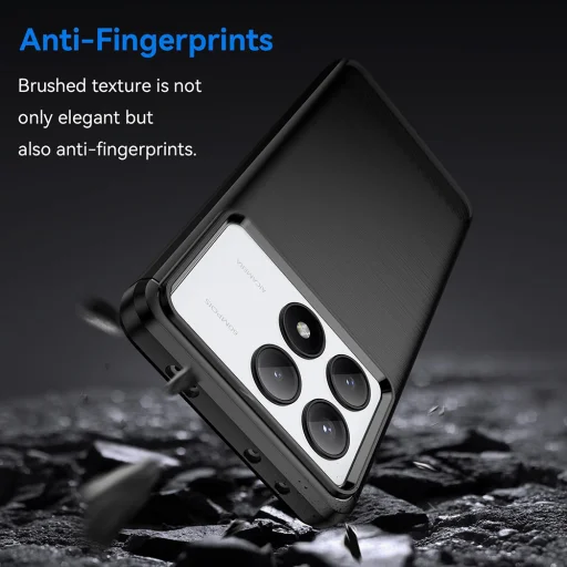  Techsuit - Karbon Szilikon - Xiaomi Poco X6 Pro - Fekete tok - 5