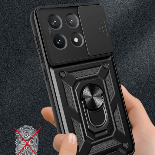  Techsuit - CamShield sorozat - Xiaomi Poco X6 Pro - Fekete tok - 4