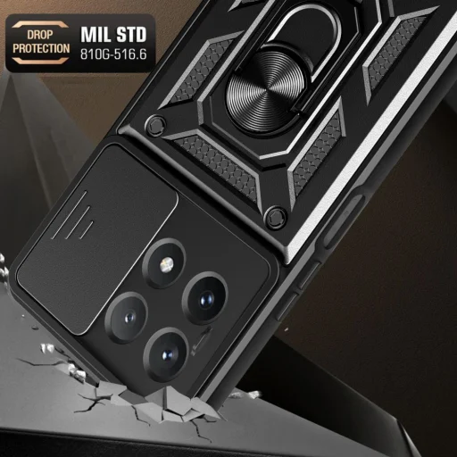  Techsuit - CamShield sorozat - Xiaomi Poco X6 Pro - Fekete tok - 6