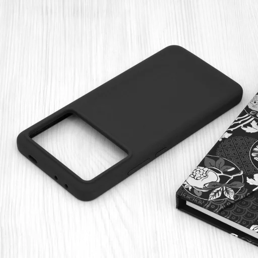  Techsuit - Puha Szélű Szilikon - Xiaomi Poco X6 Pro - Fekete tok - 5