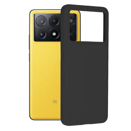  Techsuit - Puha Szélű Szilikon - Xiaomi Poco X6 Pro - Fekete tok - 1