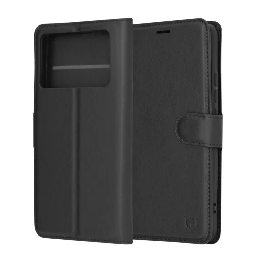  Techsuit - Bőrtok - Xiaomi Poco X6 Pro - Fekete tok - 1