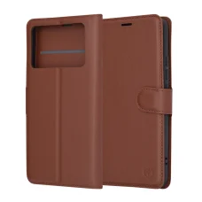  Techsuit - Bőrtok - Xiaomi Poco X6 Pro - Barna tok