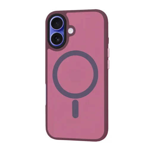 Techsuit - HaloFrost MagSafe sorozat - iPhone 16 - Bordeaux tok - 3