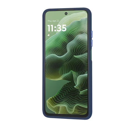  Techsuit - HaloFrost Széria - Motorola Moto G35 - Mélykék tok - 2