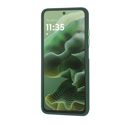  Techsuit - HaloFrost Sorozat - Motorola Moto G35 - Éjféli Zöld tok - 2
