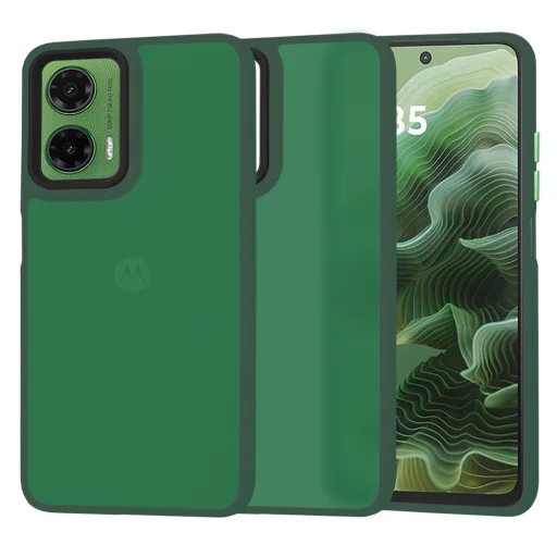  Techsuit - HaloFrost Sorozat - Motorola Moto G35 - Éjféli Zöld tok - 1