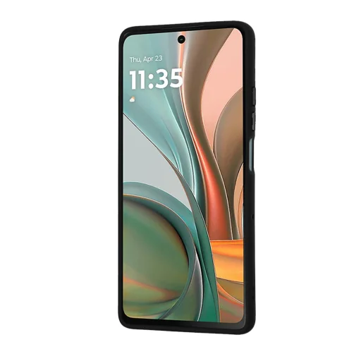  Techsuit - HaloFrost Széria - Motorola Moto G75 - Füst Fekete tok - 2