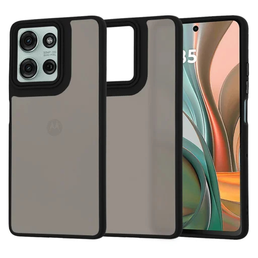  Techsuit - HaloFrost Széria - Motorola Moto G75 - Füst Fekete tok - 1
