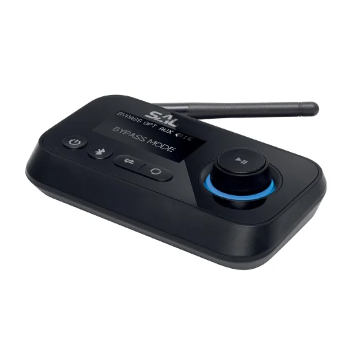 SAL BTRC 1000 sztereó streaming box, ByPass, digitális-analóg átalakító, 2 BT eszköz, USB-C, Toshlink - 1