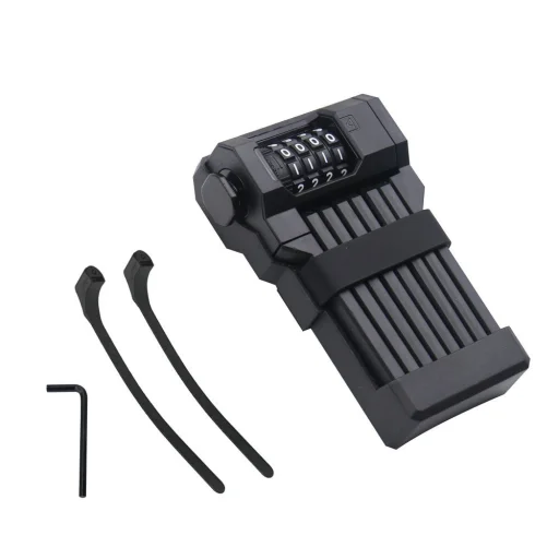 Bicikli / roller 4 számjegyű kombinációs mini váz zár FSBYL48532 fekete - 1