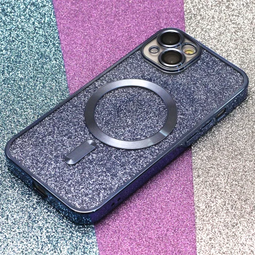 Glitter Chrome Mag tok iPhone 15 Plus 6,7" kék - 6