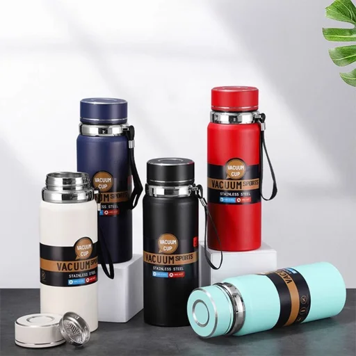 Vízpalack LED kijelzős hőmérséklet jelzővel 600 ml fekete - 2