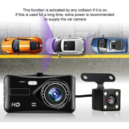 Car Dash Cam DVR-03 4,0 inches + hátsó kamera - 11