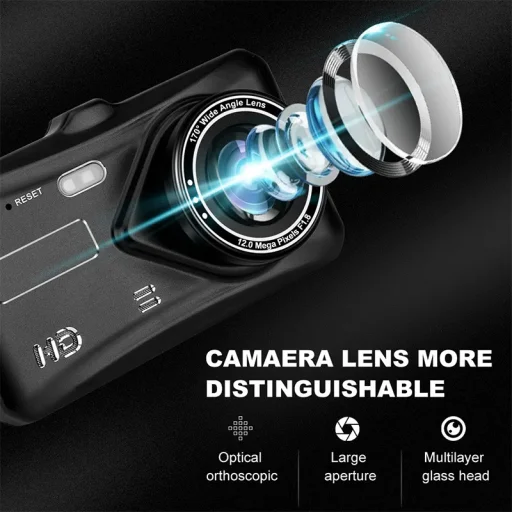 Car Dash Cam DVR-03 4,0 inches + hátsó kamera - 10