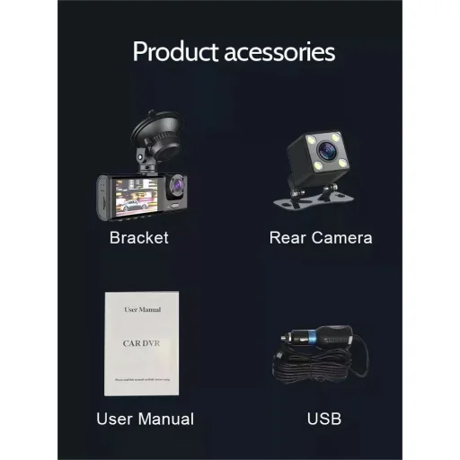 Car Dash Cam DVR-06 2,0 inches + hátsó kamera - 14