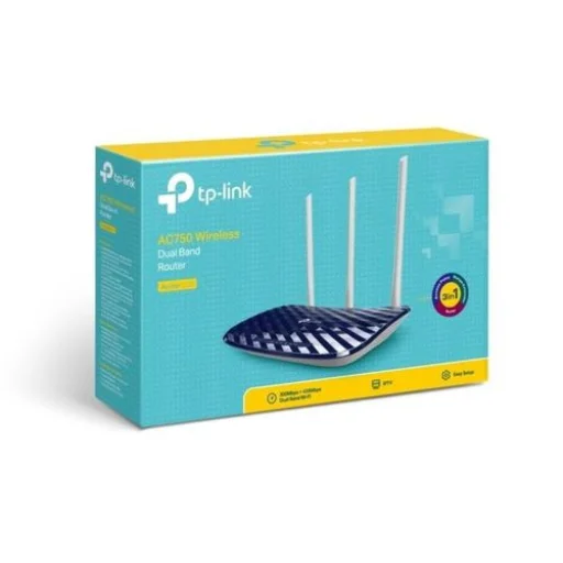 TP-LINK Router Archer C20 Vezeték nélküli 802.11ac/733Mbps LAN/WAN Fekete EU - 1