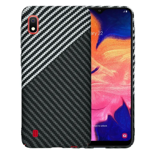  Techsuit - Carbonite FiberShell - Samsung Galaxy A10 - Lopakodó Szürke tok - 1