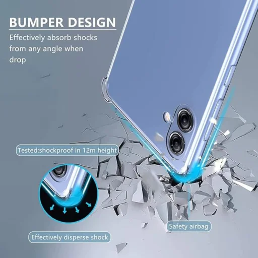  Techsuit - Ütésálló Átlátszó Szilikon - Samsung Galaxy A05 - Átlátszó tok - 6