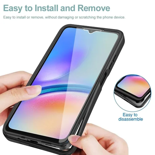  Techsuit - ColorVerse 360 Sorozat + Kijelzővédő - Samsung Galaxy A05 - Rózsaszín tok - 3