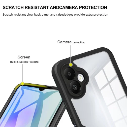  Techsuit - ColorVerse 360 Sorozat + Kijelzővédő - Samsung Galaxy A05 - Rózsaszín tok - 5