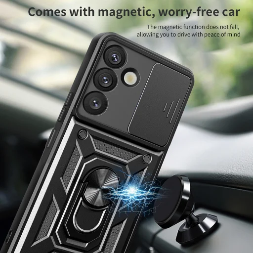 Techsuit - CamShield Sorozat - Samsung Galaxy S25 Plus - Fekete tok - 5