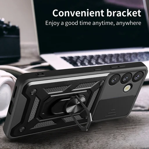 Techsuit - CamShield Sorozat - Samsung Galaxy S25 Plus - Fekete tok - 6