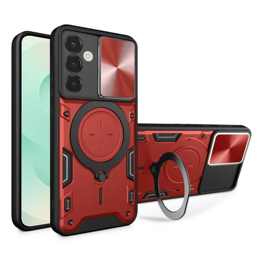 Techsuit - CamGuard Pro - Samsung Galaxy S25 Plus - Piros tok - 1
