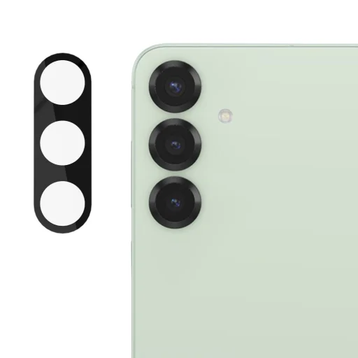 Techsuit - Teljes kameraüveg - Samsung Galaxy S25 Plus - Fekete üvegfólia - 1