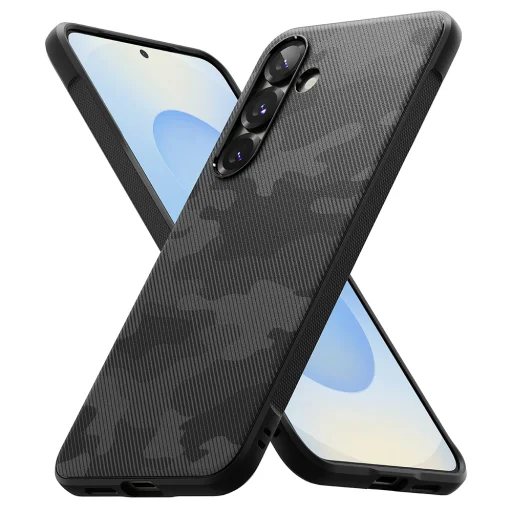  Ringke - Onyx Design - Samsung Galaxy S25 Plus - Fekete Terepmintás tok - 2