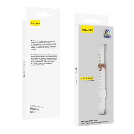 Blavec Universal szíj W17 Amber 18mm szilikon fehér - 4